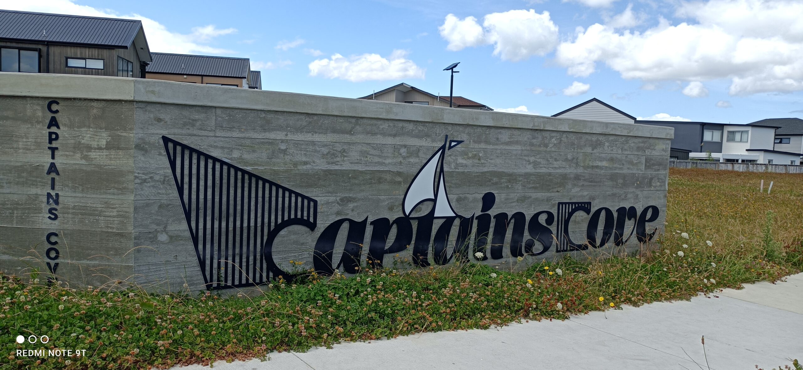 Entry sign for Captains Cove Development